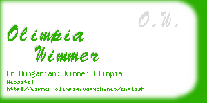 olimpia wimmer business card